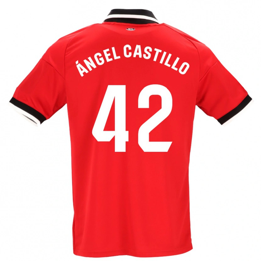 Danxen Niño Camiseta Manuel Ángel Castillo #42 Negro Blanco Rojo 2ª Equipación 2026/27 La Camisa