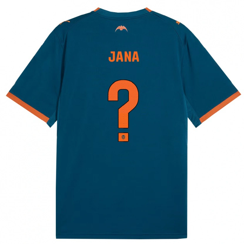 Danxen Niño Camiseta Jana Xin #0 Azul Acero Naranja 2ª Equipación 2026/27 La Camisa
