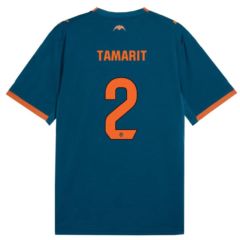 Danxen Niño Camiseta Sara Tamarit #2 Azul Acero Naranja 2ª Equipación 2026/27 La Camisa