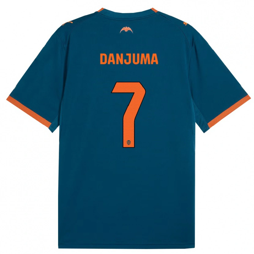 Danxen Niño Camiseta Arnaut Danjuma #7 Azul Acero Naranja 2ª Equipación 2026/27 La Camisa