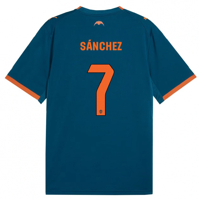 Danxen Niño Camiseta Dani Sánchez #7 Azul Acero Naranja 2ª Equipación 2026/27 La Camisa