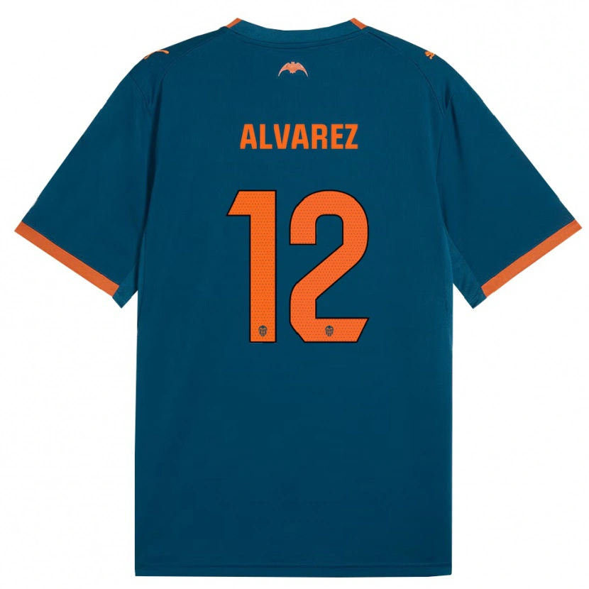 Danxen Niño Camiseta Sofia Alvarez #12 Azul Acero Naranja 2ª Equipación 2026/27 La Camisa