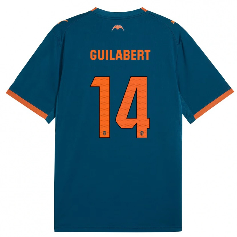Danxen Niño Camiseta Mario Guilabert #14 Azul Acero Naranja 2ª Equipación 2026/27 La Camisa