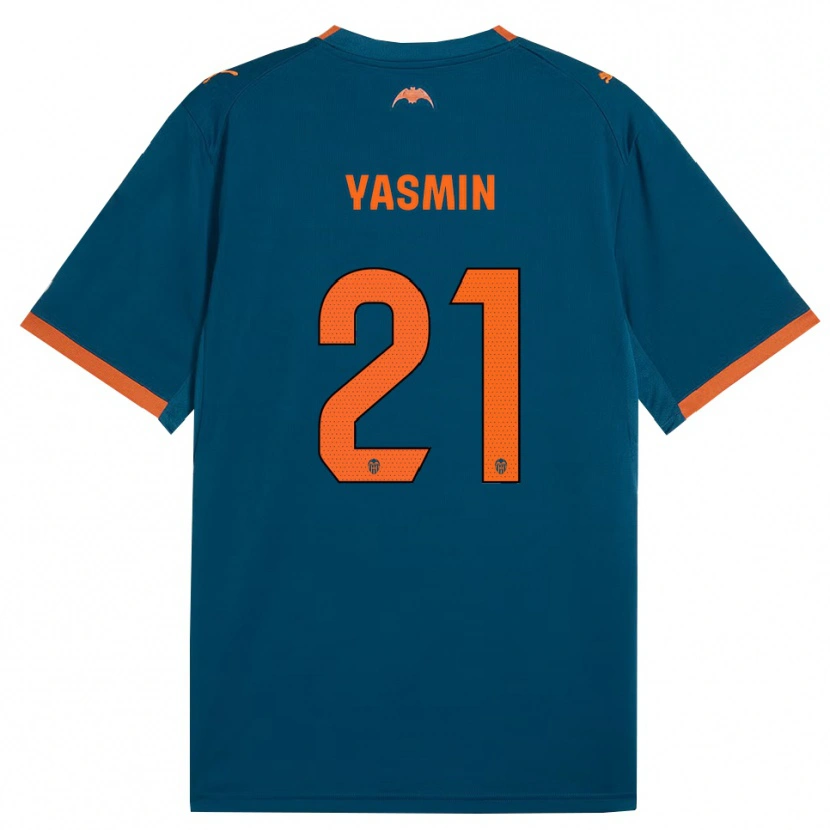 Danxen Niño Camiseta Yasmin Katie Mrabet Slack #21 Azul Acero Naranja 2ª Equipación 2026/27 La Camisa