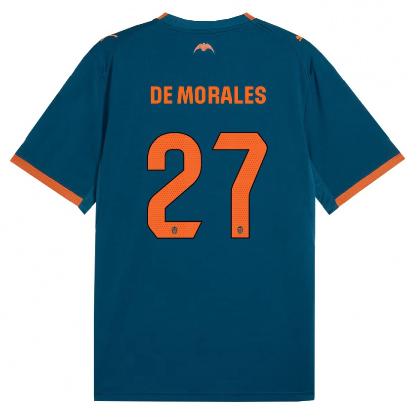 Danxen Niño Camiseta Rubén Muñoz De Morales #27 Azul Acero Naranja 2ª Equipación 2026/27 La Camisa