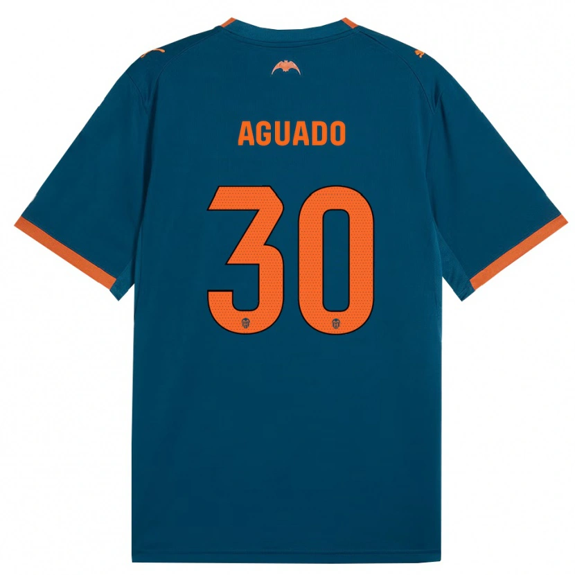Danxen Niño Camiseta Julia Aguado #30 Azul Acero Naranja 2ª Equipación 2026/27 La Camisa