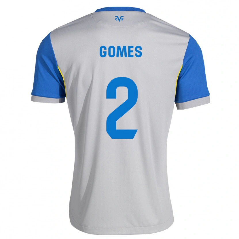 Danxen Niño Camiseta Vique Gomes #2 Azul Lanzador Gris 2ª Equipación 2026/27 La Camisa