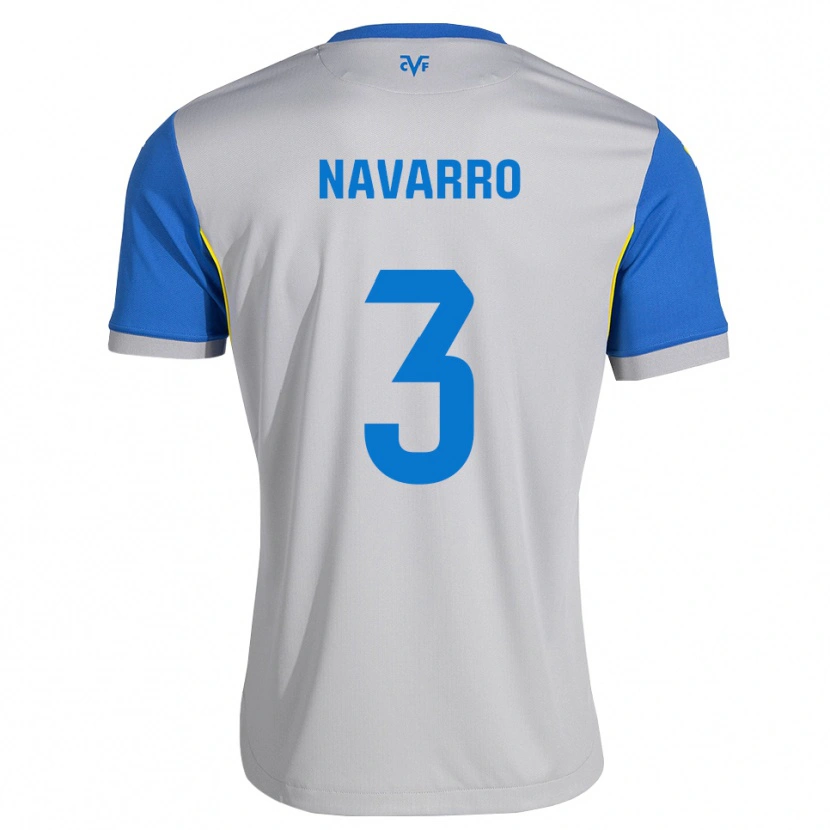 Danxen Niño Camiseta Pablo Navarro #3 Azul Lanzador Gris 2ª Equipación 2026/27 La Camisa