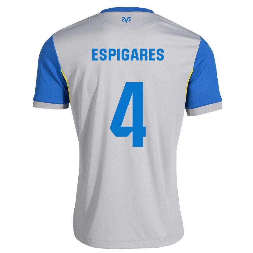Danxen Niño Camiseta Antonio Espigares #4 Azul Lanzador Gris 2ª Equipación 2026/27 La Camisa