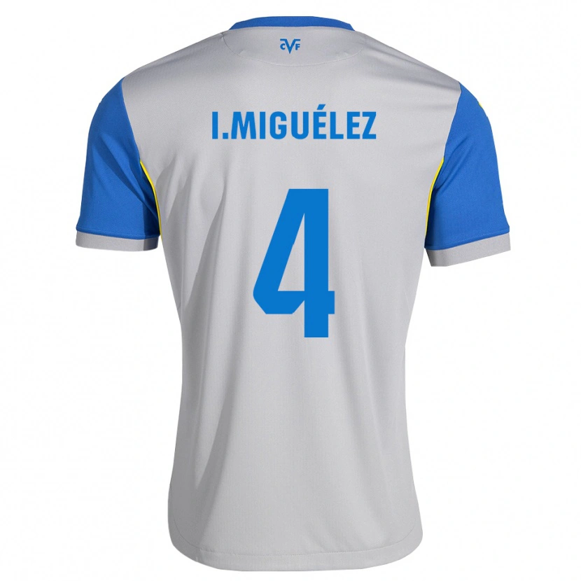 Danxen Niño Camiseta Irene Miguélez #4 Azul Lanzador Gris 2ª Equipación 2026/27 La Camisa