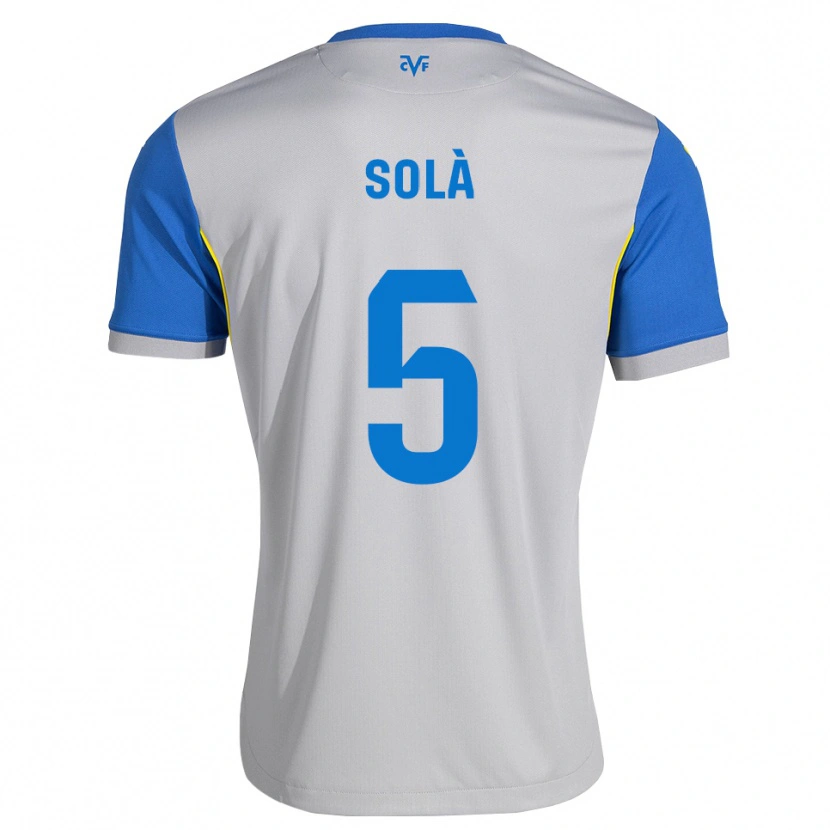 Danxen Niño Camiseta Arnau Solà #5 Azul Lanzador Gris 2ª Equipación 2026/27 La Camisa