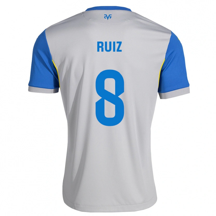 Danxen Niño Camiseta Adri Ruiz #8 Azul Lanzador Gris 2ª Equipación 2026/27 La Camisa