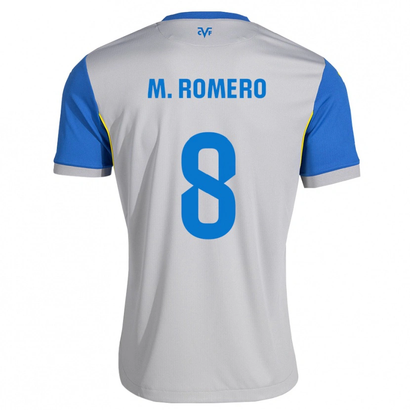 Danxen Niño Camiseta María Romero #8 Azul Lanzador Gris 2ª Equipación 2026/27 La Camisa