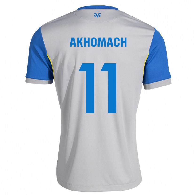 Danxen Niño Camiseta Ilias Akhomach #11 Azul Lanzador Gris 2ª Equipación 2026/27 La Camisa
