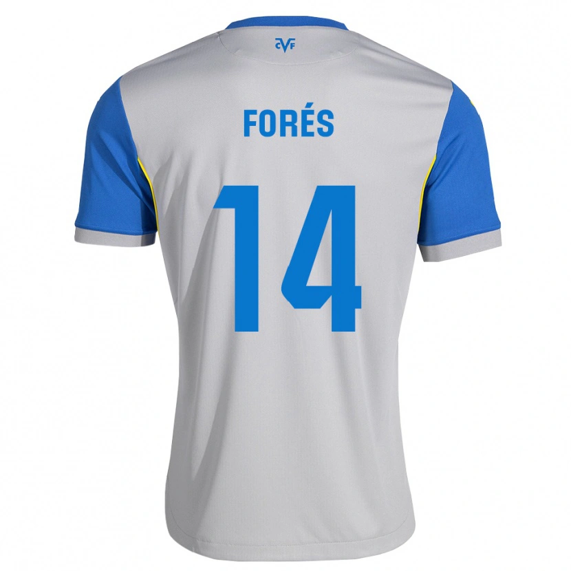 Danxen Niño Camiseta Arnau Forés #14 Azul Lanzador Gris 2ª Equipación 2026/27 La Camisa
