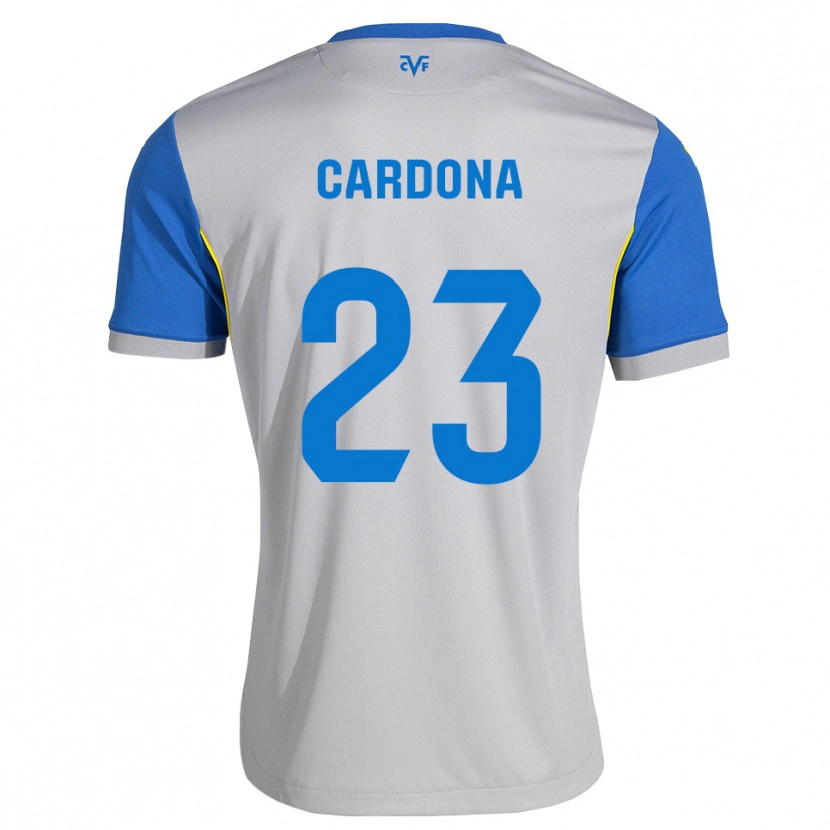 Danxen Niño Camiseta Sergi Cardona #23 Azul Lanzador Gris 2ª Equipación 2026/27 La Camisa