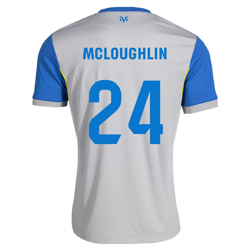 Danxen Niño Camiseta Caden Mcloughlin #24 Azul Lanzador Gris 2ª Equipación 2026/27 La Camisa