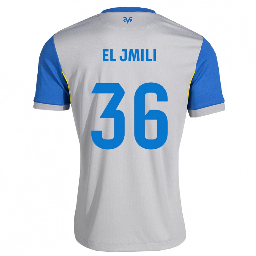 Danxen Niño Camiseta Nizar El Jmili #36 Azul Lanzador Gris 2ª Equipación 2026/27 La Camisa