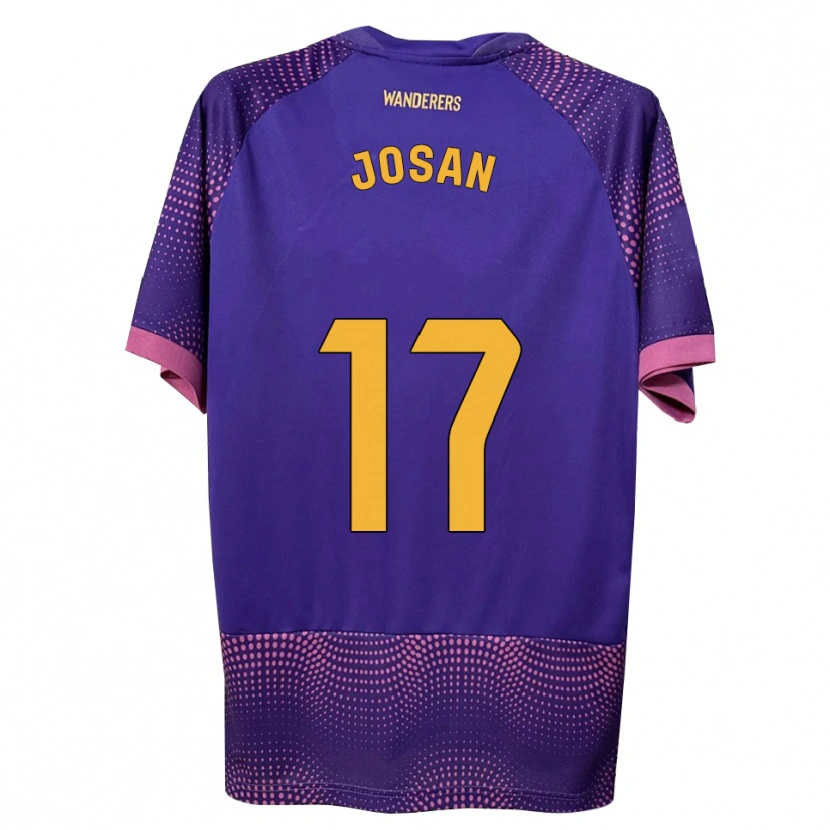 Danxen Niño Camiseta José Antonio Ferrández Pomares #17 Morado Blanco Rosa 2ª Equipación 2026/27 La Camisa