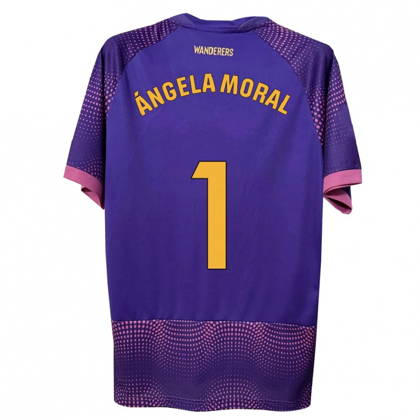 Danxen Niño Camiseta Ángela Moral Ferrer #1 Morado Blanco Rosa 2ª Equipación 2026/27 La Camisa