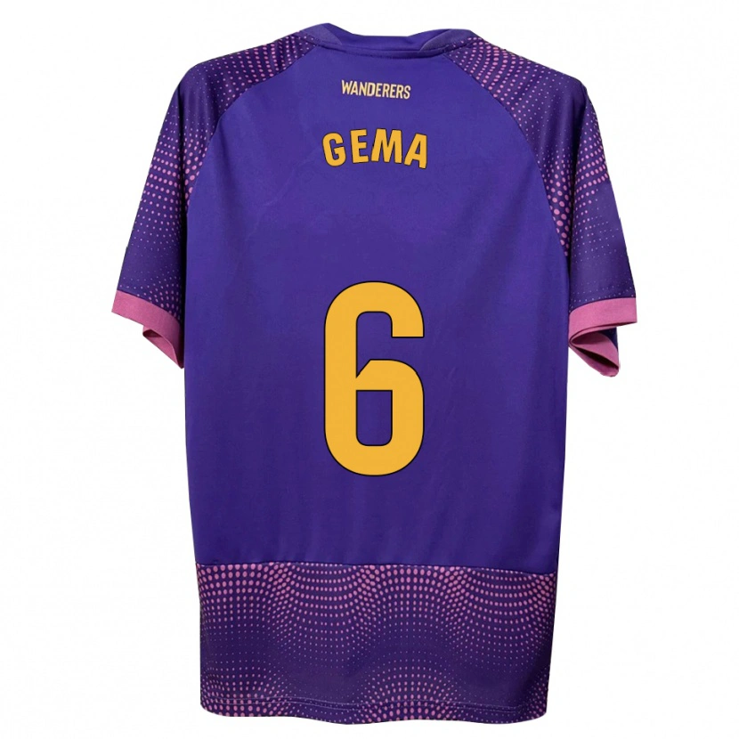 Danxen Niño Camiseta Gema Climent #6 Morado Blanco Rosa 2ª Equipación 2026/27 La Camisa
