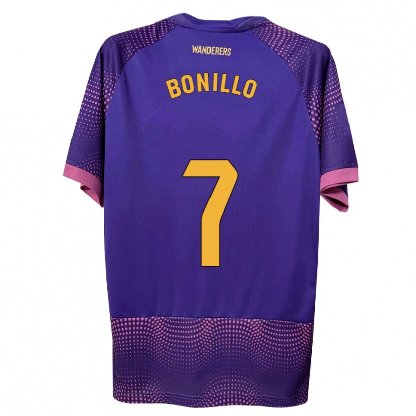 Danxen Niño Camiseta Haizam Bonillo #7 Morado Blanco Rosa 2ª Equipación 2026/27 La Camisa