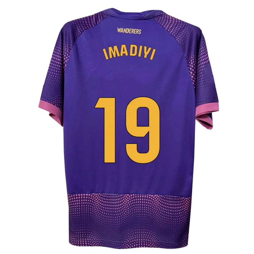 Danxen Niño Camiseta Ceri Imadiyi #19 Morado Blanco Rosa 2ª Equipación 2026/27 La Camisa