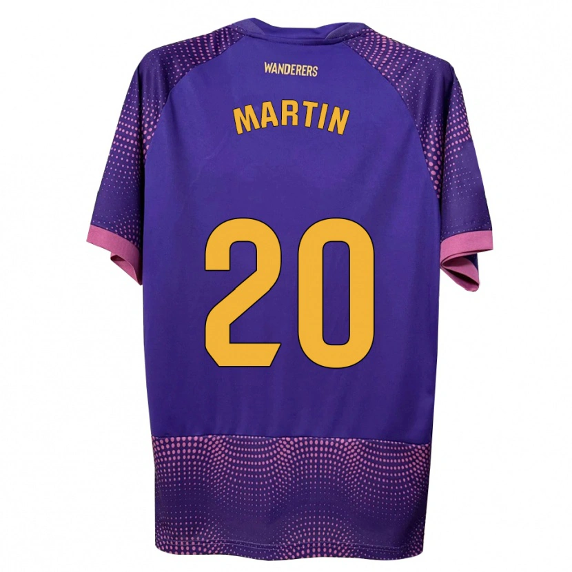 Danxen Niño Camiseta Carlos Martin #20 Morado Blanco Rosa 2ª Equipación 2026/27 La Camisa