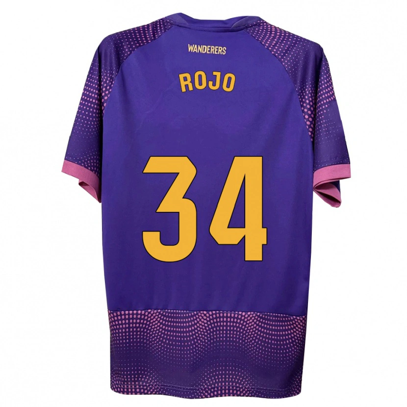 Danxen Niño Camiseta Pablo Rojo #34 Morado Blanco Rosa 2ª Equipación 2026/27 La Camisa