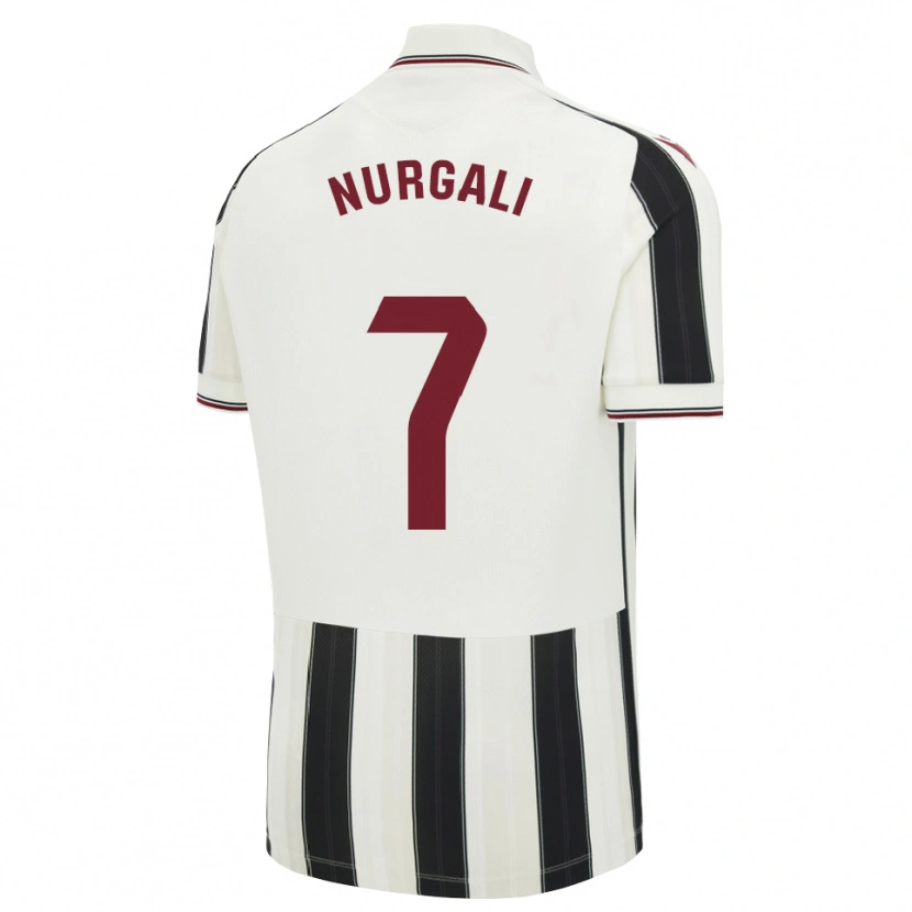 Danxen Niño Camiseta Aldiyar Nurgali #7 Negro Blanco Rojo 2ª Equipación 2026/27 La Camisa