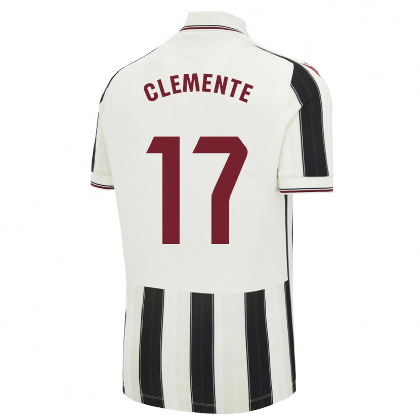 Danxen Niño Camiseta Óscar Clemente #17 Negro Blanco Rojo 2ª Equipación 2026/27 La Camisa