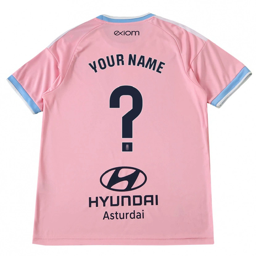 Danxen Niño Camiseta Su Nombre #0 Azul Aciano Rosa 2ª Equipación 2026/27 La Camisa