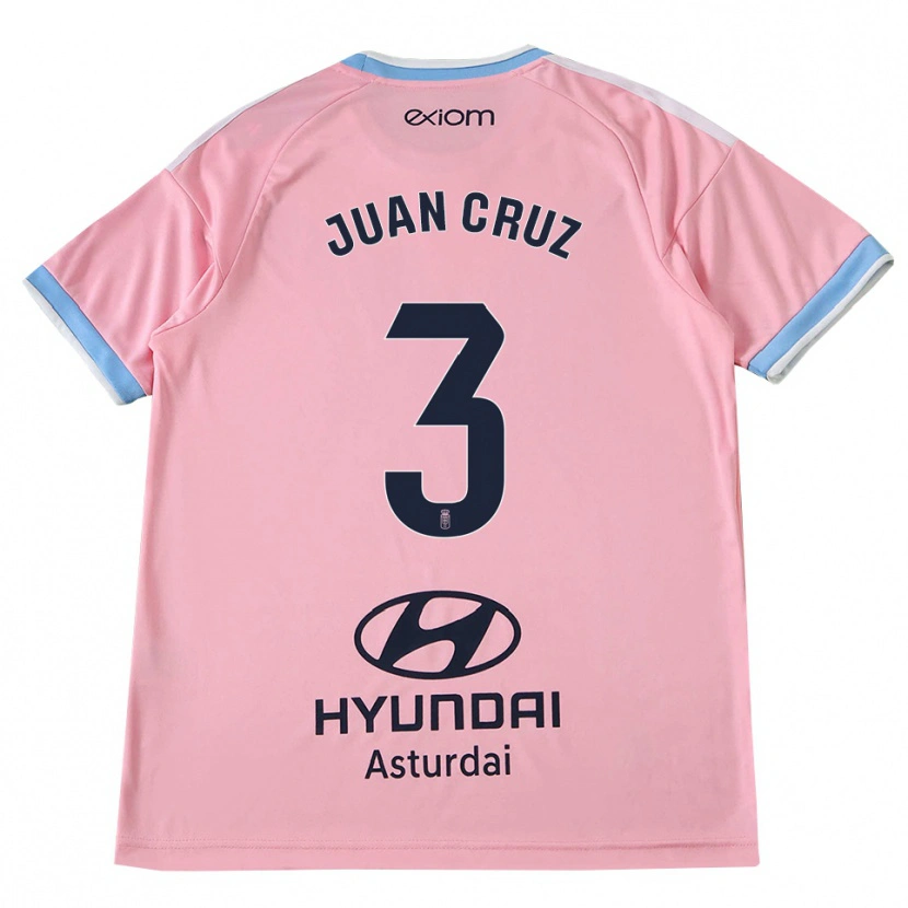 Danxen Niño Camiseta Juan Cruz #3 Azul Aciano Rosa 2ª Equipación 2026/27 La Camisa