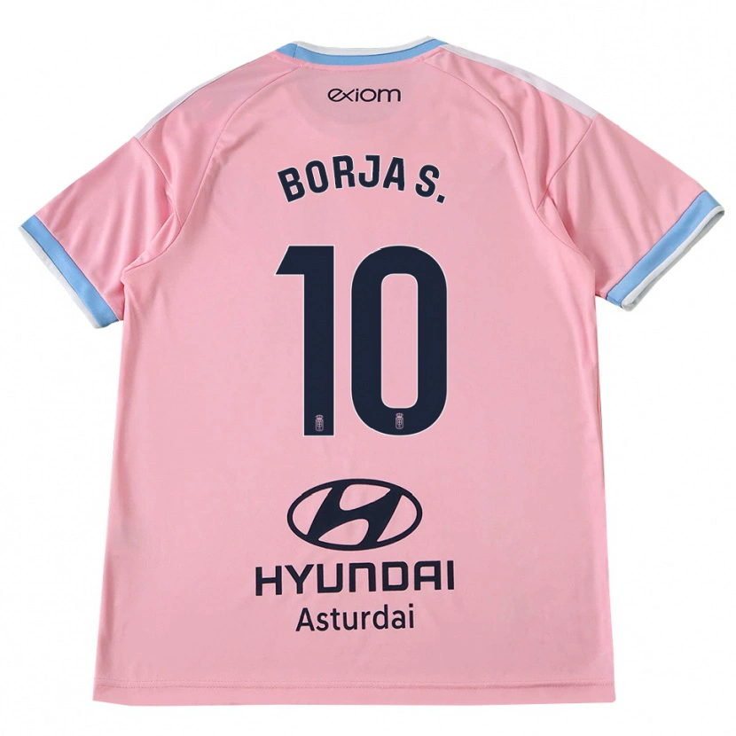 Danxen Niño Camiseta Borja Sánchez #10 Azul Aciano Rosa 2ª Equipación 2026/27 La Camisa
