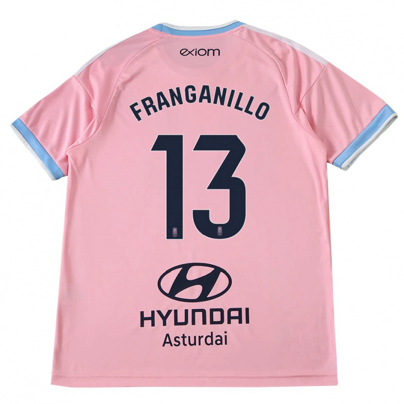 Danxen Niño Camiseta Samu Franganillo #13 Azul Aciano Rosa 2ª Equipación 2026/27 La Camisa