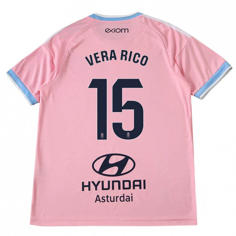 Danxen Niño Camiseta Vera Rico #15 Azul Aciano Rosa 2ª Equipación 2026/27 La Camisa