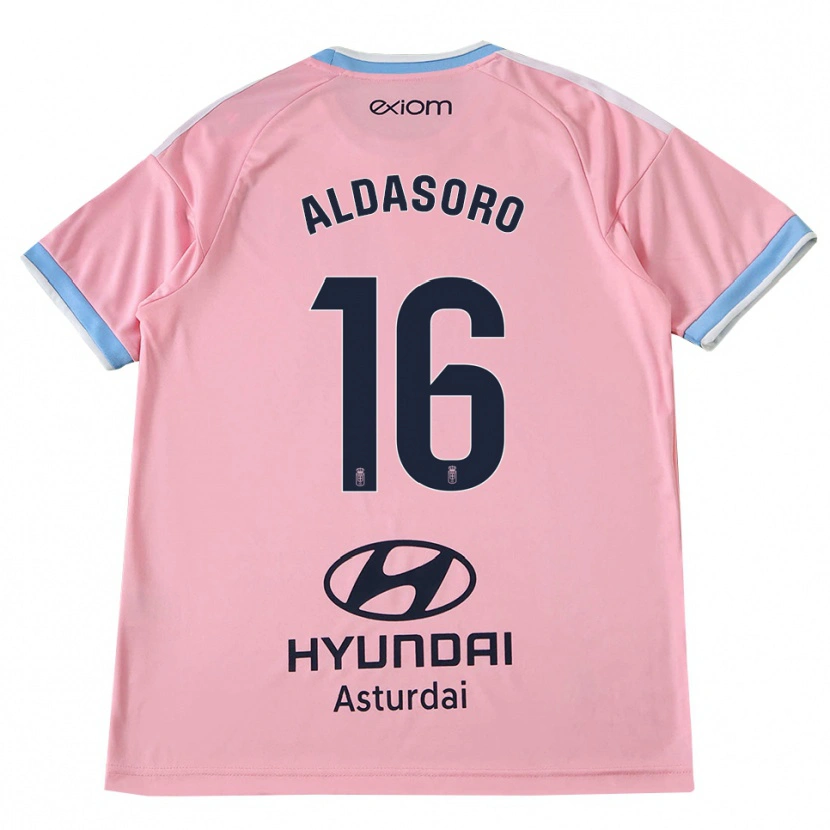 Danxen Niño Camiseta Aritz Aldasoro #16 Azul Aciano Rosa 2ª Equipación 2026/27 La Camisa