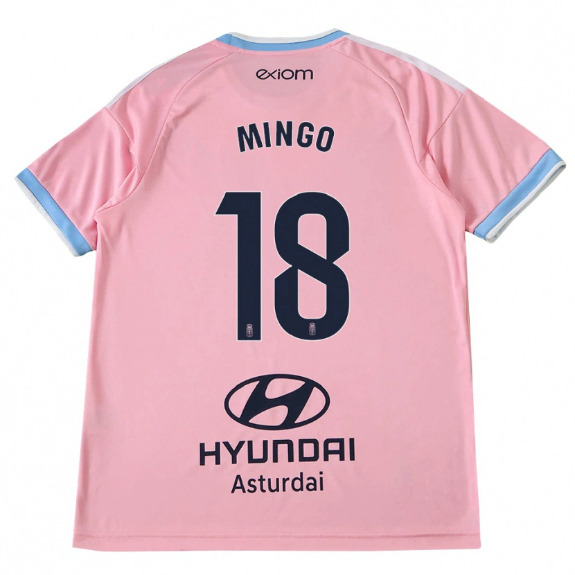Danxen Niño Camiseta Víctor Mingo #18 Azul Aciano Rosa 2ª Equipación 2026/27 La Camisa