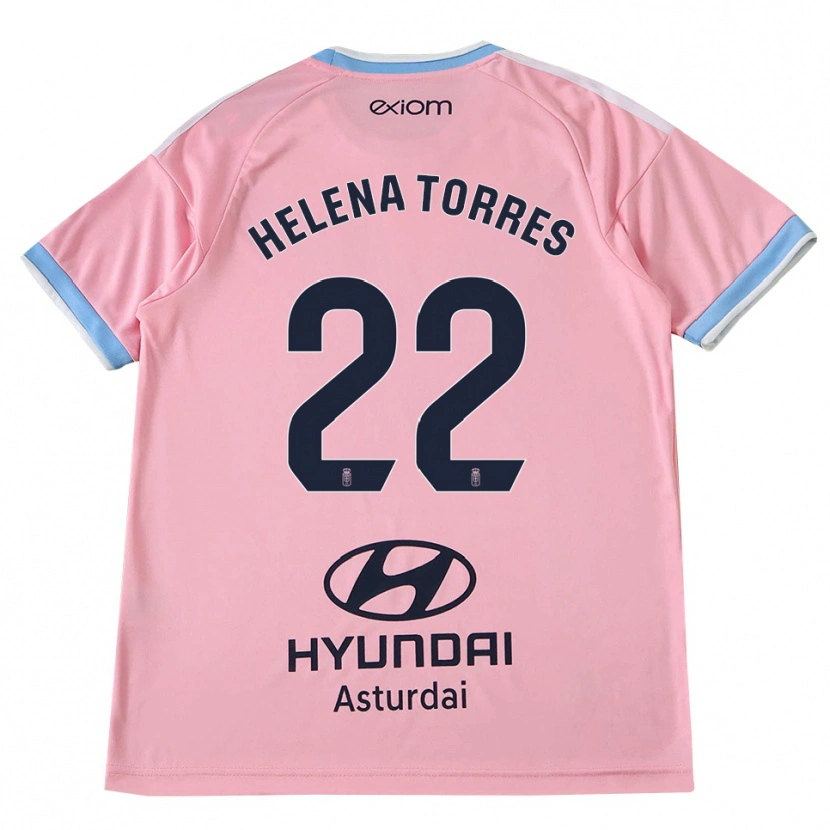 Danxen Niño Camiseta Helena Torres Maiquez #22 Azul Aciano Rosa 2ª Equipación 2026/27 La Camisa