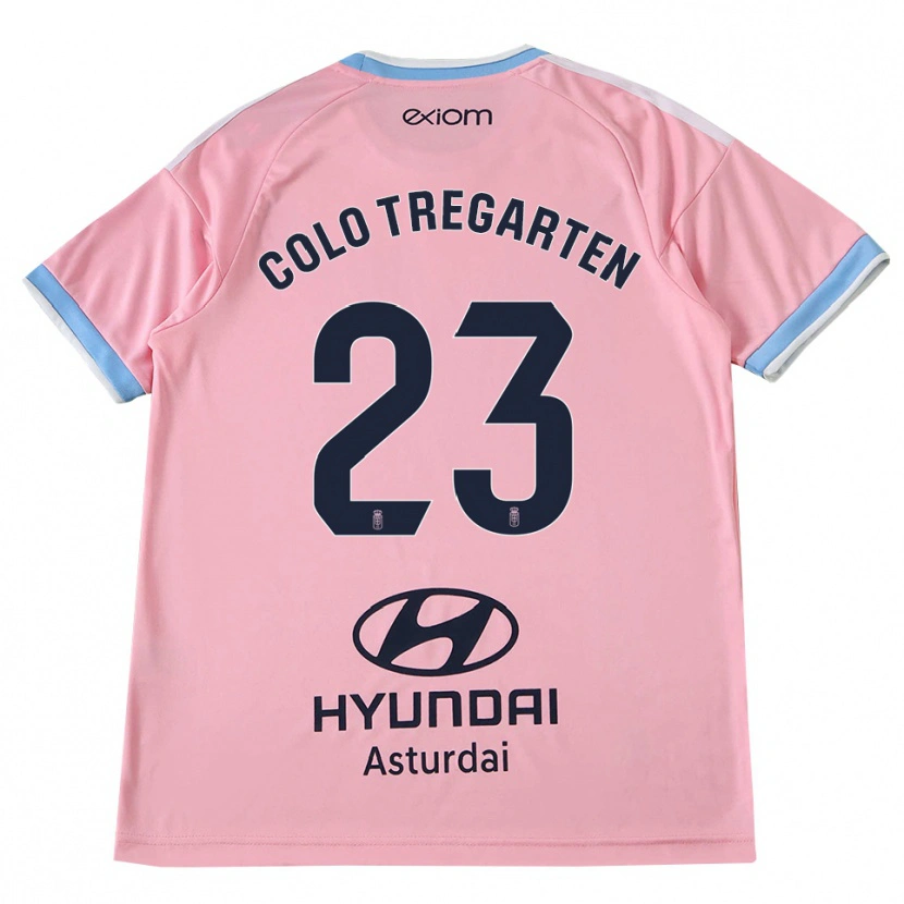 Danxen Niño Camiseta Colo Tregarten #23 Azul Aciano Rosa 2ª Equipación 2026/27 La Camisa