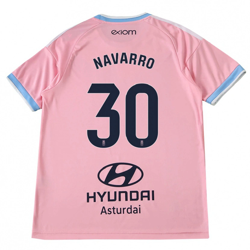 Danxen Niño Camiseta Iker Navarro #30 Azul Aciano Rosa 2ª Equipación 2026/27 La Camisa