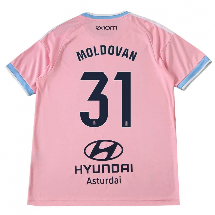 Danxen Niño Camiseta Horațiu Moldovan #31 Azul Aciano Rosa 2ª Equipación 2026/27 La Camisa