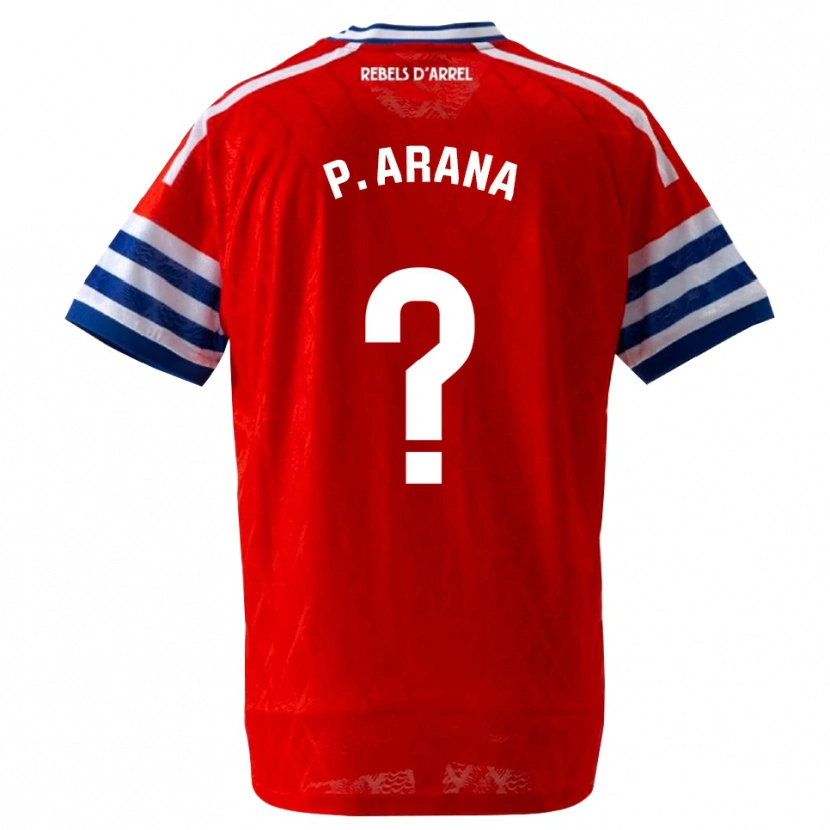 Danxen Niño Camiseta Paula Arana Montes #0 Azul Real Rojo 2ª Equipación 2026/27 La Camisa