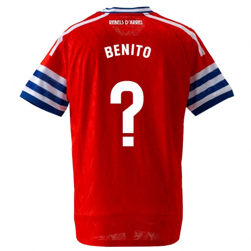 Danxen Niño Camiseta Adrià Benito #0 Azul Real Rojo 2ª Equipación 2026/27 La Camisa