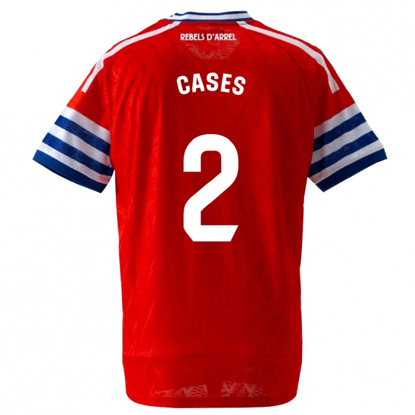 Danxen Niño Camiseta Arnau Cases #2 Azul Real Rojo 2ª Equipación 2026/27 La Camisa