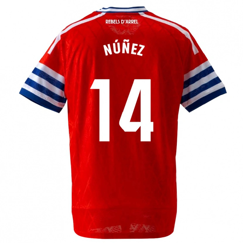 Danxen Niño Camiseta Unai Núñez #14 Azul Real Rojo 2ª Equipación 2026/27 La Camisa