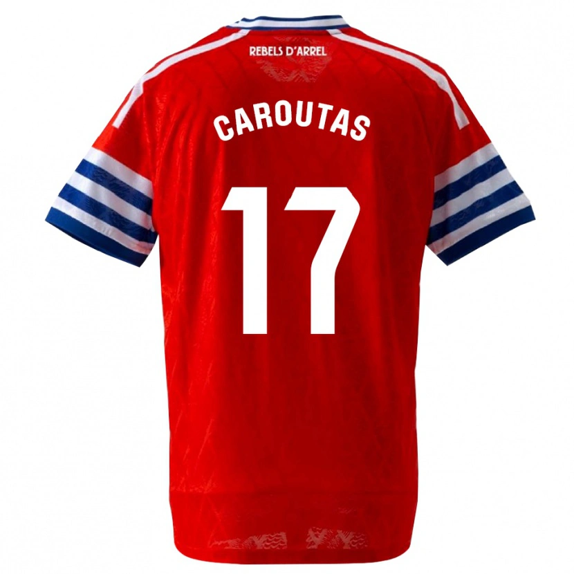 Danxen Niño Camiseta Tim Caroutas #17 Azul Real Rojo 2ª Equipación 2026/27 La Camisa