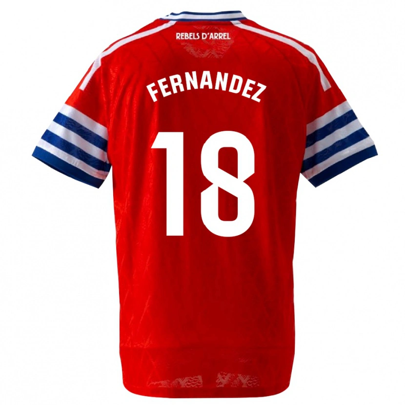 Danxen Niño Camiseta Marcos Fernández #18 Azul Real Rojo 2ª Equipación 2026/27 La Camisa