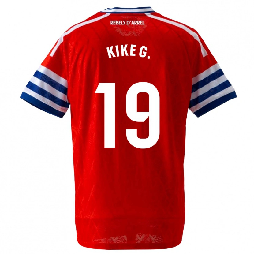 Danxen Niño Camiseta Kike García #19 Azul Real Rojo 2ª Equipación 2026/27 La Camisa