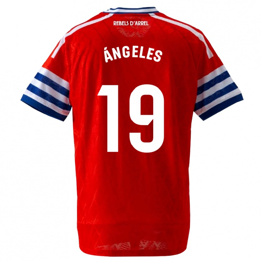Danxen Niño Camiseta Ángeles Del Álamo Sánchez #19 Azul Real Rojo 2ª Equipación 2026/27 La Camisa